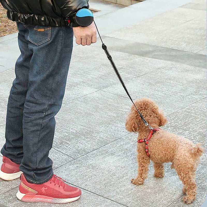 XIANGXING Retractable Hands Free Dog Leash, 360Â° Tangle-Free Heavy Duty Wrist Dog Walking Leash with 8.2 ft strong Cord and Reflective Nylon Tape, One Button Brake, Pause, Lock for Small Dog or Cat up to 55 lbs - Image 5